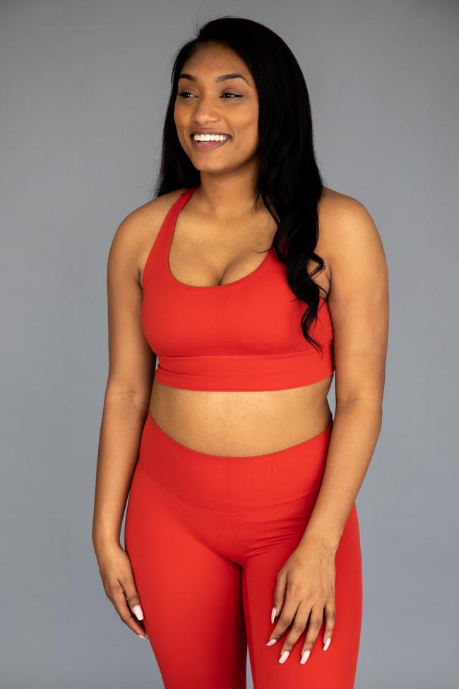 Let's Get Moving Sports Bra Red FINAL SALE