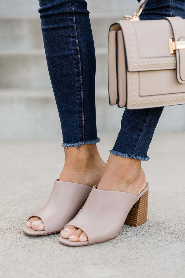 Darcy Taupe Block Heel