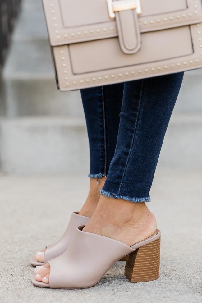 Darcy Taupe Block Heel