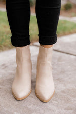 Load image into Gallery viewer, Jordyn Beige Pointed Booties
