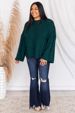 Load image into Gallery viewer, Caught By Surprise Green Cable Knit Sweater
