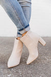 Brandi Ivory Woven Booties