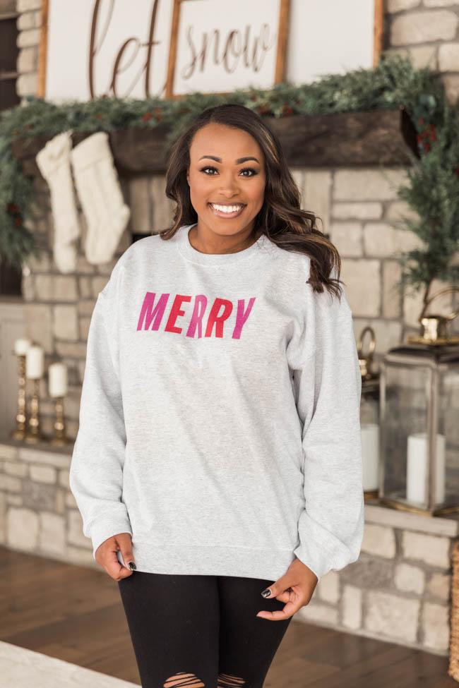 Colorful Merry Ash Graphic Sweatshirt