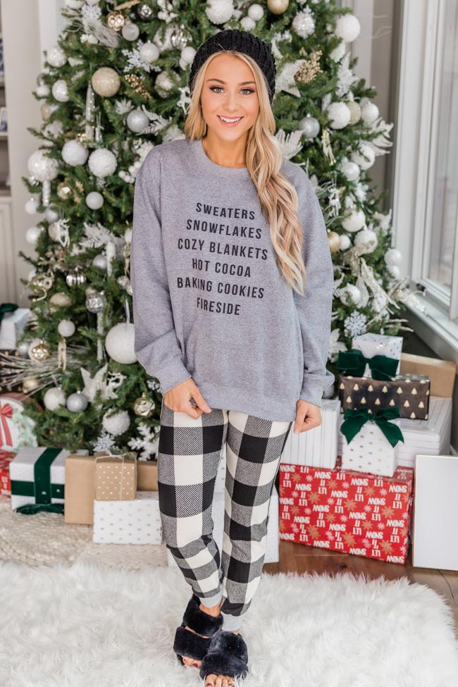 Winter Favorites Heather Grey Graphic Sweatshirt