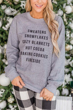 Load image into Gallery viewer, Winter Favorites Heather Grey Graphic Sweatshirt
