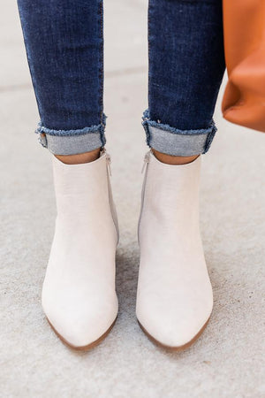 Juno Leather Grey Booties