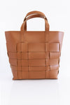 Accomplish The Day Woven Tote Brown