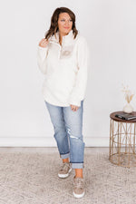 Load image into Gallery viewer, All Snowed In Monogram Light Beige Pullover
