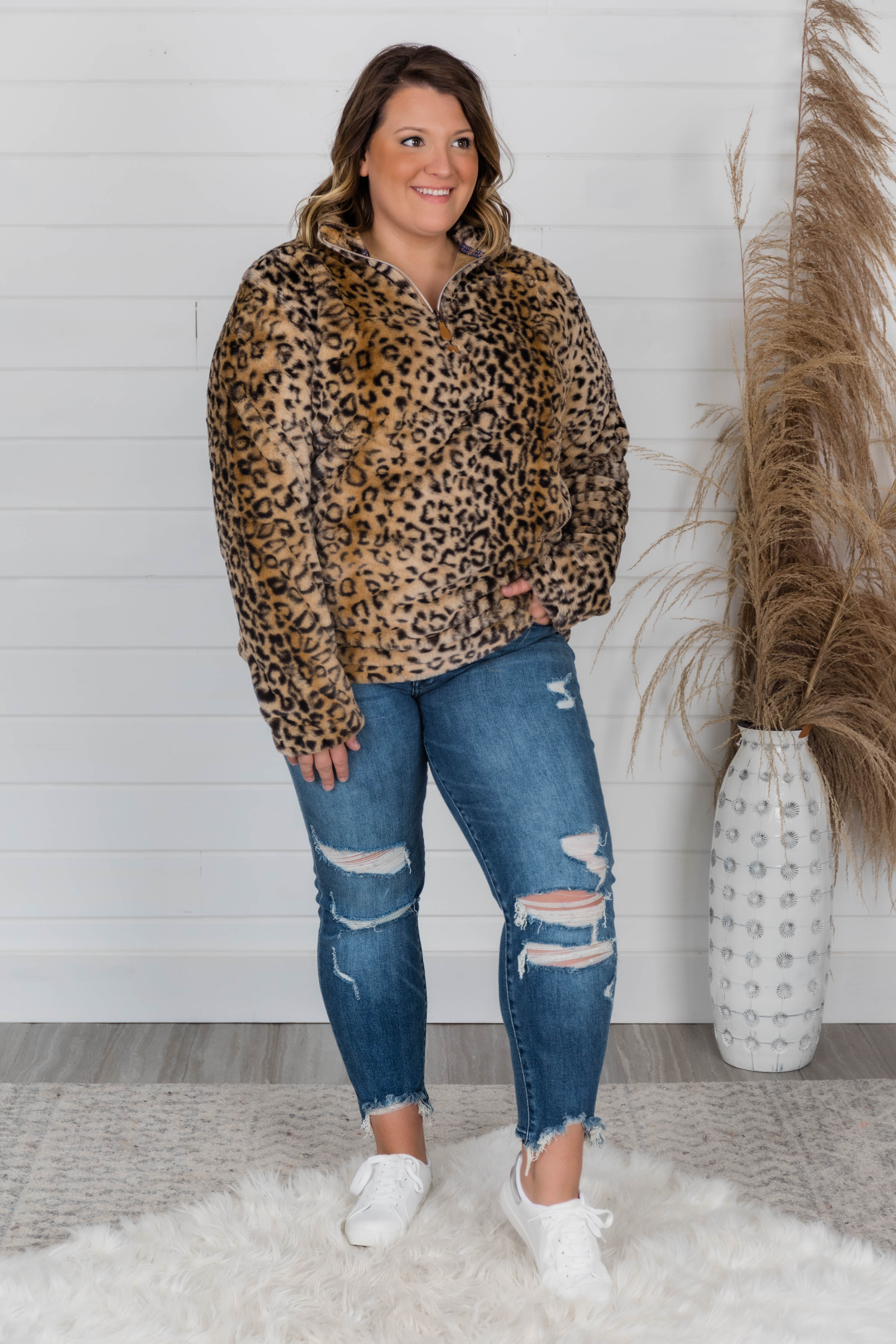 Delight My Heart Animal Print Pullover