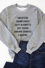 Load image into Gallery viewer, Winter Favorites Heather Grey Graphic Sweatshirt
